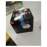 Globe Electric Harrow 1-Light Matte Black Semi-Flush Mount Ceiling Light with Gold Accent Socket and Clear Glass Shade, 60333