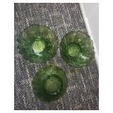 Vintage Green Bowls (set of 3)