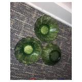 Vintage Green Bowls (set of 3)