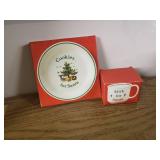 Santa Claus Cookie plate and milk cup