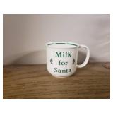 Santa Claus Cookie plate and milk cup