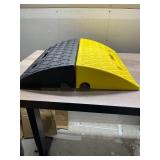 Portable Lightweight Plastic Curb Ramps - 2PC Heavy Duty Plastic Threshold Ramp Set