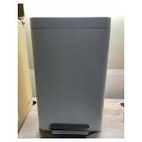 KOHLER 13 Gal. Stainless Steel White and Stainless Step-On Trash Can