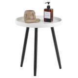 YMLHOME Round Side Table Modern Coffee Table Nightstand Accent Table Wooden Tray