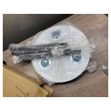 YMLHOME Round Side Table Modern Coffee Table Nightstand Accent Table Wooden Tray