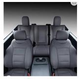 Tecoom Front and Back Seat Covers 5 Pieces, Waterproof Leather Truck Seat Protectors - Custom Fit Full Set - retails $189