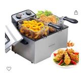 Secura Electric Deep Fryer 1800W-Watt Large 4.0L/4.2Qt Professional Grade with Triple Basket and Timer