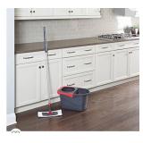 Rubbermaid Microfiber Flat Spin Mopping Floor Care System with Wringer Bucket
