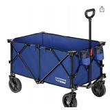 VIVOSUN Heavy Duty Folding Collapsible Wagon Utility Outdoor Camping Cart with Universal Wheels & Adjustable Handle