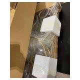 Large Gold Rolling Bar Cart with 2 Mirrored Shelves, Wine Drink Trolley Cart with Lockable Wheels