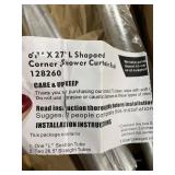 Corner shower curtain rod