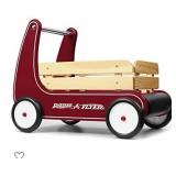 Radio Flyer Classic Walker Wagon, Sit to Stand Toddler Toy, Wood Walker, 1-4 Years , Red