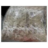 Oversize snow leopard long fall for square throw pillow neutral