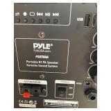 Pyle Bluetooth Karaoke PA Speaker - Indoor / Outdoor Portable Sound System with Wireless Mic, Audio Recording, Rechargeable Battery, USB / SD Reader