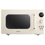 Retro Microwave with 9 Preset Programs, Fast Multi-stage Cooking