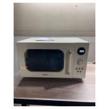 Retro Microwave with 9 Preset Programs, Fast Multi-stage Cooking