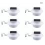 FALOVE 6 Pack Deal - Outdoor Solar Gutter Led Lights - White Sun Power Smart Night Utility Security Light