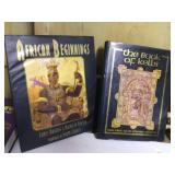 The Book of Kells and African Beginnings Coffee Table Books, Condition Good