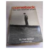 1966 1st Edition Presumed Comeback The Ken Venturi Story, Condition Good
