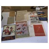 Old Paper Booklets, Music and Postcard