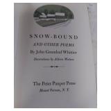1965 1st Edition Presumed Snow-Bound and Other Poems by John Greenleaf Whittier, Condition Good (damage to dustcover)