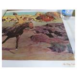 8 Americana Art Prints. Appear to be never used in original tube.