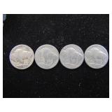 4 Buffalo Nickels