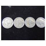 4 Buffalo Nickels