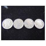 4 Buffalo Nickels