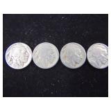 4 Buffalo Nickels