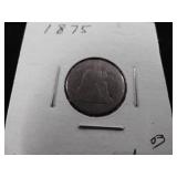 1875 Seated Liberty Dime