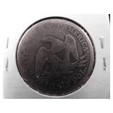 1845-O Seated Liberty Half
