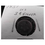 1851 3- Cent - Silver