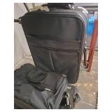 Suitcase,2 luggage satchels and luggage stand