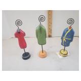 Set of 3 wood Kimono picture holders