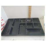 Plastic organizers, extension cord, power strip, alarm clock and more!