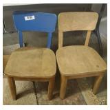 2 small wooden children