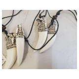 Polyresin dragon w/tooth necklaces