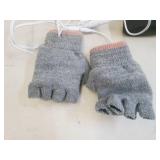 Fleece hat, USB handwarmer gloves/mitten