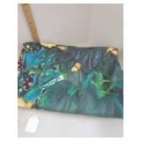 Round table cloth, shower curtain and small rug