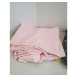 Round table cloth, shower curtain and small rug