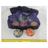 Ball bag w/bocce balls