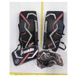Franklin NHL hockey goalie pad & glove GB 140 & GC 130