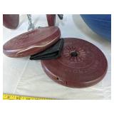 Weights & exercise ball w/sand in it