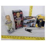 Doug Wolfgang bobble head, Dale Jarrett sign, Matt Kenseth #17 Dewalt die cast figurine