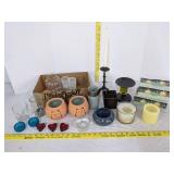 Various candle holders/stands