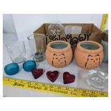 Various candle holders/stands