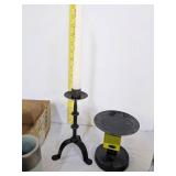 Various candle holders/stands