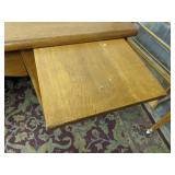Wells made vintage office desk solid wood w/wooden office chair 61" W x 34" D x 30 1/2" H