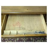 Wells made vintage office desk solid wood w/wooden office chair 61" W x 34" D x 30 1/2" H